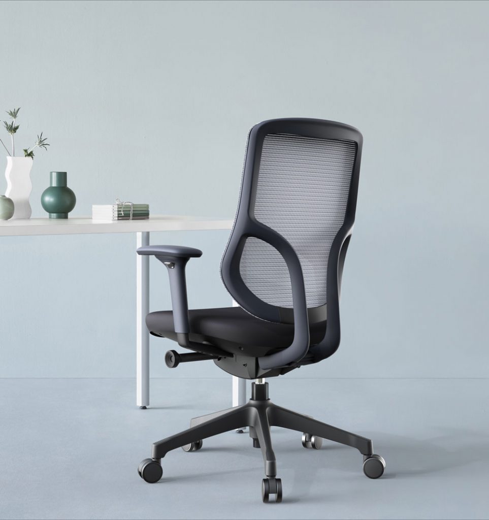 shows the back view of the chair